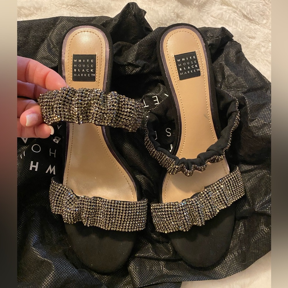 WHBM Mesh Gem Low Heels